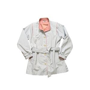 Vintage 80’s gray and pink all weather jacket